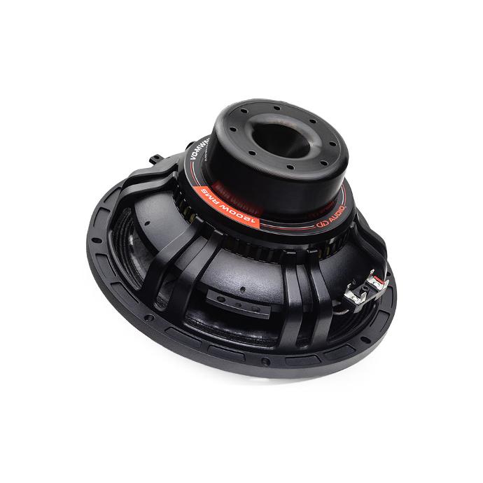 VO-MWN700 10 inch neo mid woofer slanted back view of motor and basket