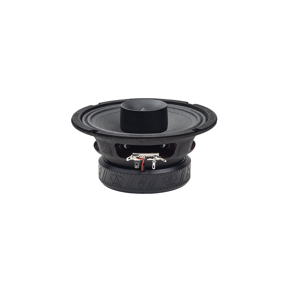 VO-MX200 Midrange Coaxials (Pair) - Photo of VO-MX206 angled top to bottom to show cone, tweeter, frame, and motor